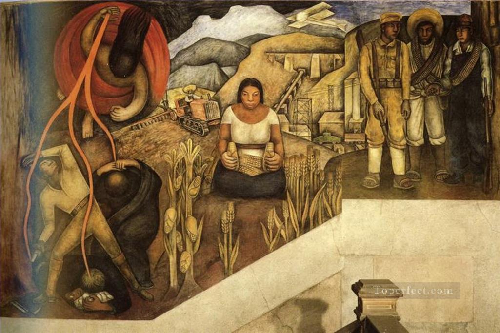 the mechanization of the country 1926 Diego Rivera Oil Paintings